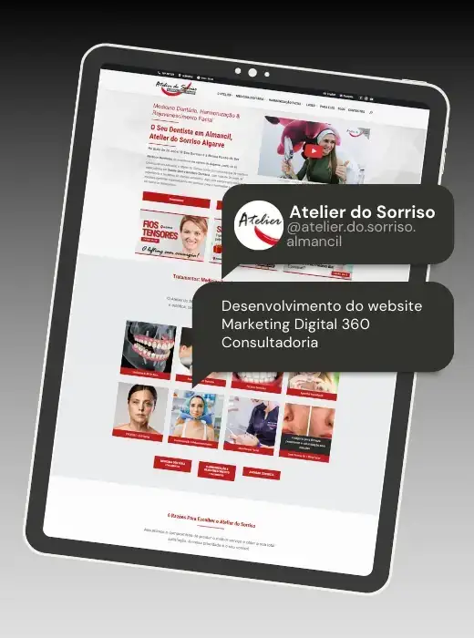 Site Dentista Atelier do Sorriso - Portefólio Webdesign Webfarus