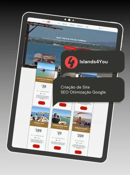 Passeios Barco Algarve - Portefólio Webfarus